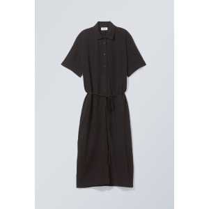 Weekday Kleid aus Leinenmischung Carla Schwarz, Alltagskleider in Größe XS. Farbe: Black