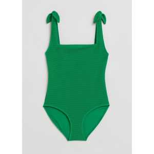 & Other Stories Badeanzug mit Schleife Smaragdgrün, Badeanzüge in Größe 32. Farbe: Emerald green