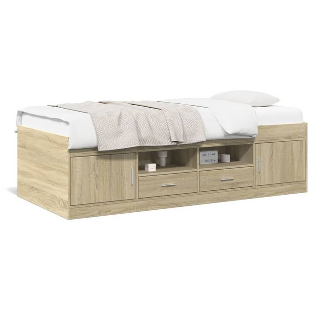 vidaXL Bett Tagesbett mit Schubladen Sonoma-Eiche 100x200 cm Holzwerkstoff