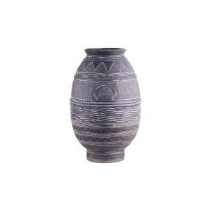 Antike Vase mit Muster, H42,5/D27 cm, kohle