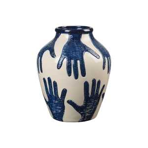 Broste Copenhagen - Mime Vase, Ø 33 x H 40 cm, intense blue / rainy day