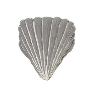 Broste Copenhagen - Seashell Kissen, 50 x 50 cm, warm grey