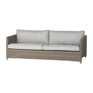 Cane-line Diamond 3-Sitzer Sofa Natural, caneline natté light grey