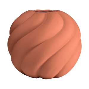 Cooee Design Twist Ball Vase 20 cm Ziegelrot