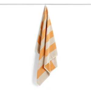HAY - Frotté Stripe Handtuch, 50 x 100 cm, warm yellow