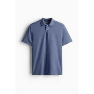 H&M Sportshirt aus Pikee Regular Fit Stahlblau, Sport – T-Shirts in Größe S. Farbe: Steel blue
