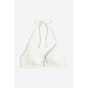 H&M Wattiertes Triangel-Bikinitop Weiß, Bikini-Oberteil in Größe 40. Farbe: White
