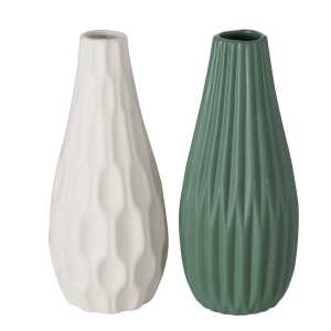 Hohe Vase Lenja 2er grün, 24 cm, Ø 10 cm