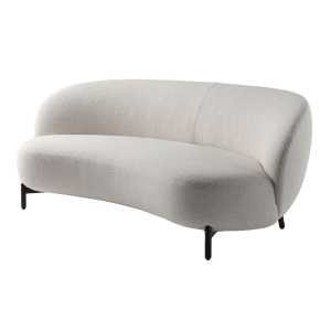 Kartell - Lunam Sofa, schwarz / weiß (Stoff Orsetto)