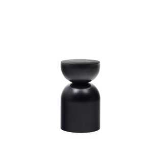 Kave Home - Beistelltisch Rachell aus Metall mit glänzend schwarzem Finish Ø 30,5 cm