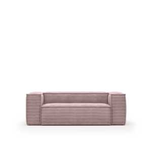 Kave Home - Blok 2-Sitzer-Sofa breiter Cord rosa 210 cm
