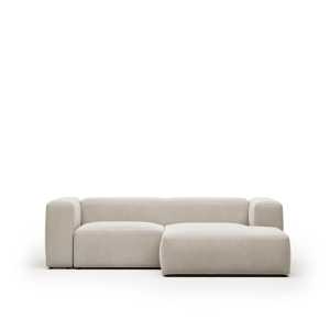 Kave Home - Blok 2-Sitzer Sofa mit Chaiselongue rechts beige 240 cm