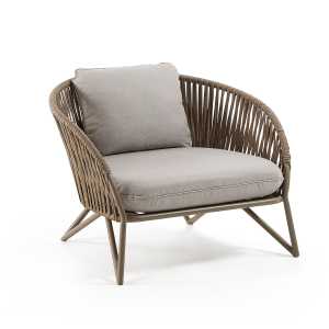 Kave Home - Branzie Sessel aus braunem Seil