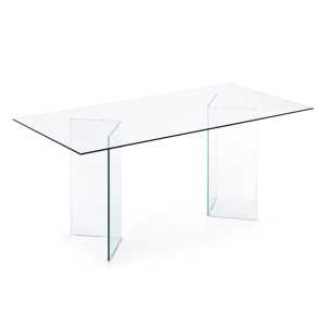 Kave Home - Burano Tisch aus Glas 180 x 90 cm