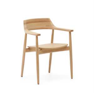 Kave Home - Fondes Stuhl aus massivem Eichenholz mit naturfarbenem Finish FSC Mix Credit