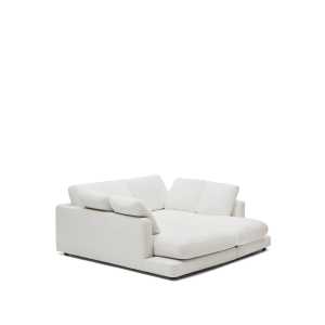 Kave Home - Gala 3-Sitzer Sofa mit doppelter Chaiselongue weiß 210 cm