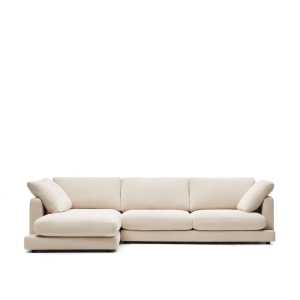 Kave Home - Gala 4-Sitzer-Sofa mit Chaiselongue links beige 300 cm