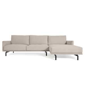 Kave Home - Galene 3-Sitzer Sofa beige mit Chaiselongue rechts 254 cm