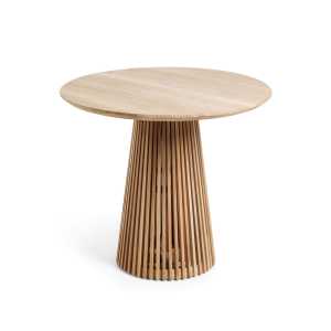 Kave Home - Jeanette runder Tisch aus massivem Teakholz Ø 90 cm