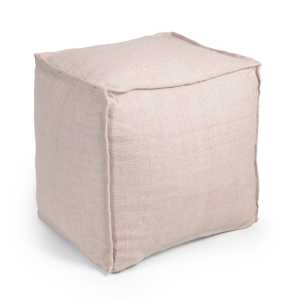 Kave Home - Leeith Puff 100% PET beige 40 x 39 cm