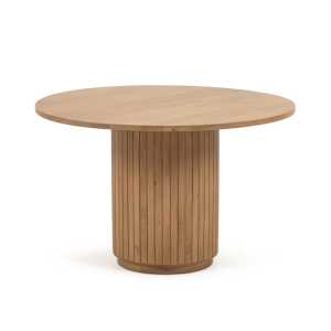 Kave Home - Licia runder Tisch aus massivem Mangoholz mit natürlichem Finish Ø 120 cm