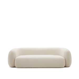 Kave Home - Martina 3-Sitzer-Sofa mit Bouclé in Off-White 246 cm