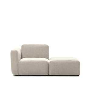 Kave Home - Neom modulares 1-Sitzer-Sofa mit Randmodul Beige 169 cm