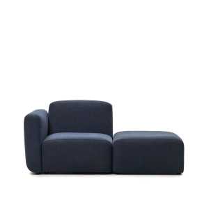 Kave Home - Neom modulares 1-Sitzer-Sofa mit Randmodul Blau 169 cm