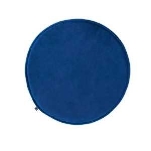 Kave Home - Rimca Sitzkissen, rund, Samt, blau, Ø 35 cm