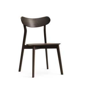 Kave Home - Safina Stuhl aus Eschenfurnier und massivem Kautschukholz
