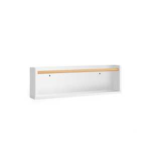 Kave Home - Shantal Wandregal aus massiver Buche mit weißem Finish 10 x 50 cm