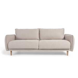 Kave Home - Sofa Carlota für 3 Sitzer beige 213 cm