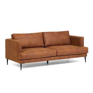 Kave Home - Tanya 2-Sitzer Sofa gepolstert in hellbraun 183 cm