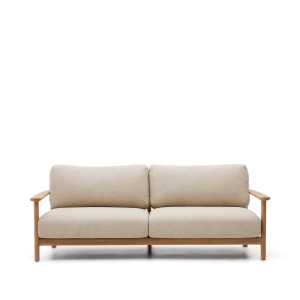 Kave Home - Tirant 3-Sitzer-Sofa aus massivem Teakholz 100 % FSC 212 cm