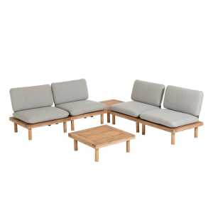 Kave Home - Viridis Outdoor Set, bestehend aus 4 Sessel und 2 Tischen FSC 100%