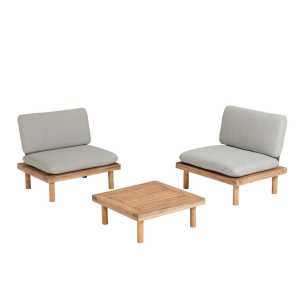 Kave Home - Viridis Set, bestehend aus 2 Sessel und Tisch FSC 100%