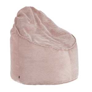 Kave Home - Wilma Pouf breiter Cord rosa Ø 80 cm