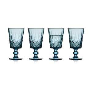 Lyngby Glas Sorrento Weinglas 29 cl 4er-Pack Blau