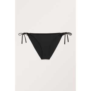Monki Schwarze Bikinihose mit Bindeband Schwarz, Bikini-Unterteil in Größe XS. Farbe: Black