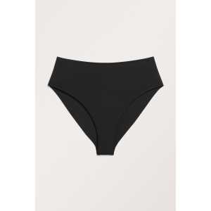 Monki Schwarze Bikinihose mit hohem Bund, Bikini-Unterteil in Größe S. Farbe: Black bikini briefs