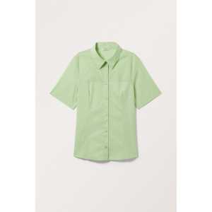 Monki Taillierte Popeline-Bluse Hellgrün, Blusen in Größe XL. Farbe: Light green