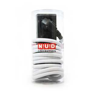 NUD Collection - Extension Cord 3fach-Steckdose, schwarz / weiß (TT-90)