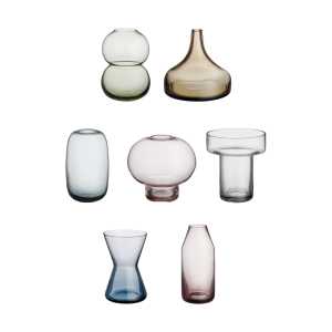 Orrefors Midsummer Mini-Vasen 7 Teile