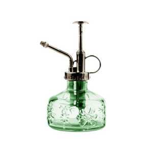 Silberstern Gießkanne Pflanzensprühflasche aus Glas mit bronzefarbenem Pumpenkopf (Pflanzenfreundliche Gießkannendusche), Strukturierte Vintage-Gießflasche für Zimmerpflanzen und Sukkulenten