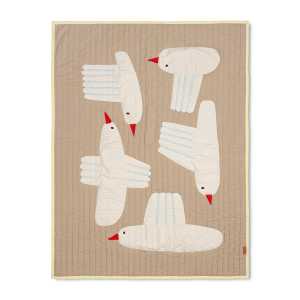 ferm LIVING - Bird Quilted Decke, sand