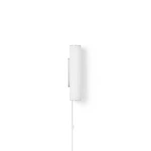 ferm LIVING - Vuelta LED Wandleuchte, H 40 cm, weiß / Edelstahl