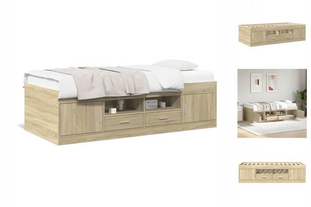 vidaXL Bettgestell Tagesbett mit Schubladen Sonoma-Eiche 90x200 cm Holzwerkstoff