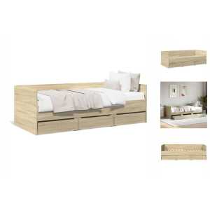 vidaXL Bettgestell Tagesbett mit Schubladen Sonoma-Eiche 90x200 cm Holzwerkstoff