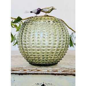 Anna Von Lipa Hobnail Globe Vase 24 cm Olivegreen