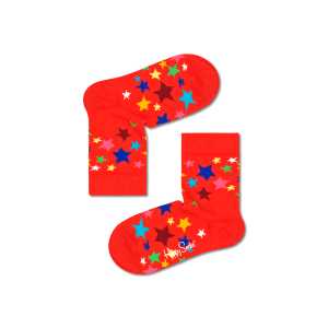 Crew Socken Kinder Stars in Rot | Happy Socks